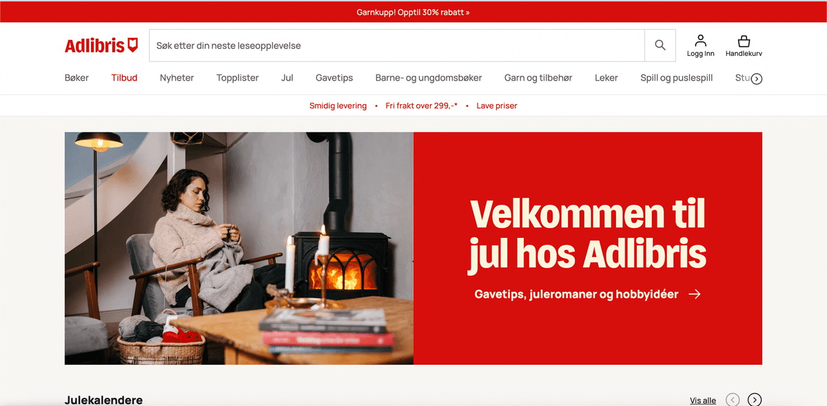 Adlibris.com screenshot