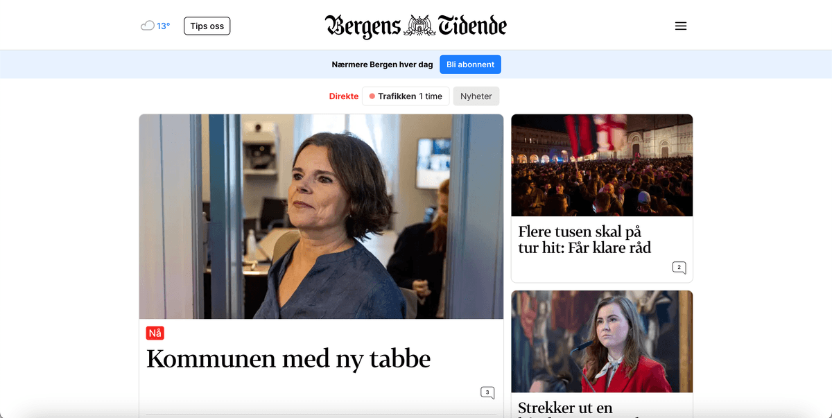 Bergens Tidende screenshot