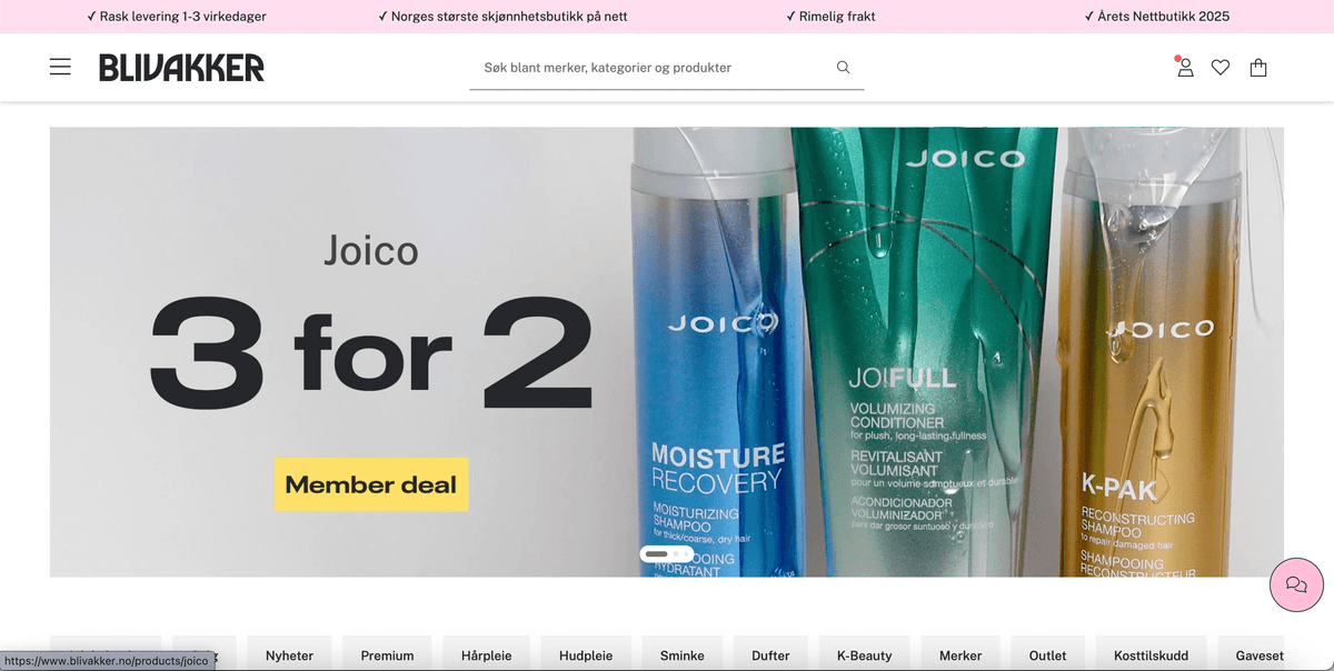 Blivakker.no screenshot