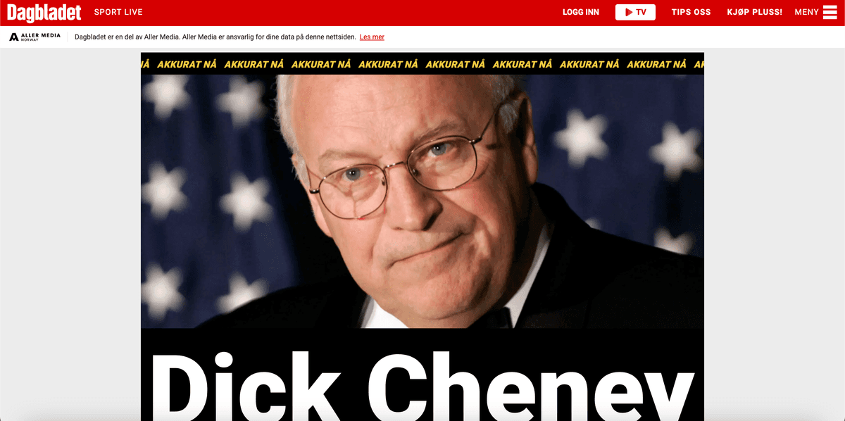 Dagbladet screenshot