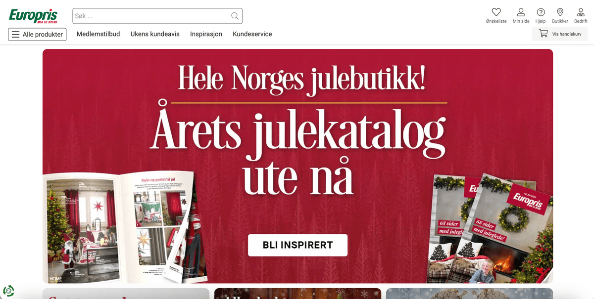 Europris.no screenshot