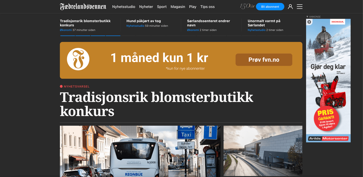 Fædrelandsvennen screenshot