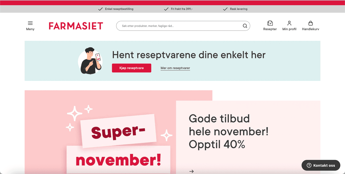 Farmasiet.no screenshot