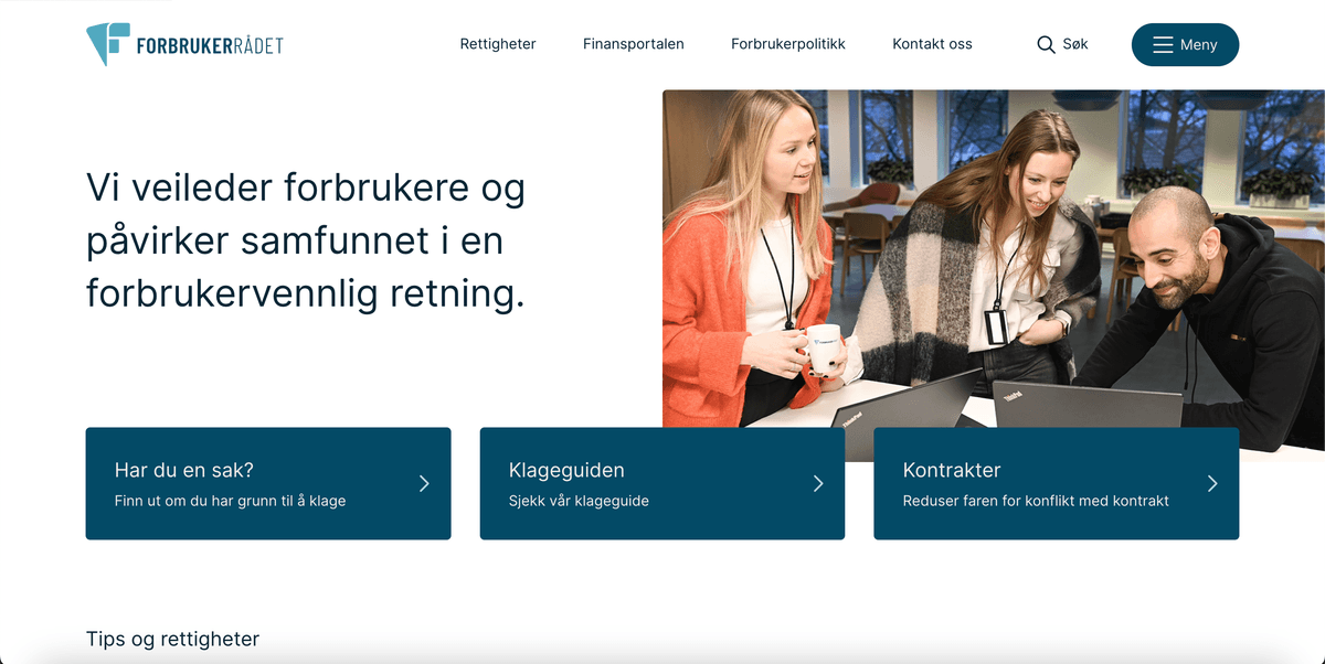 Forbrukerrådet screenshot