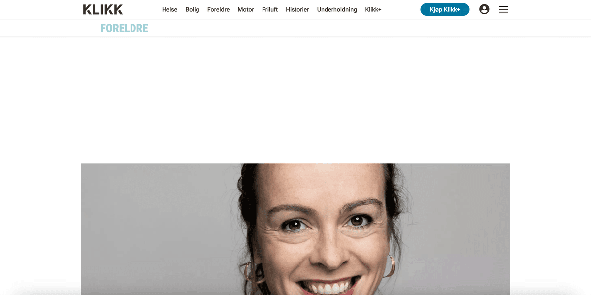Foreldre.no screenshot