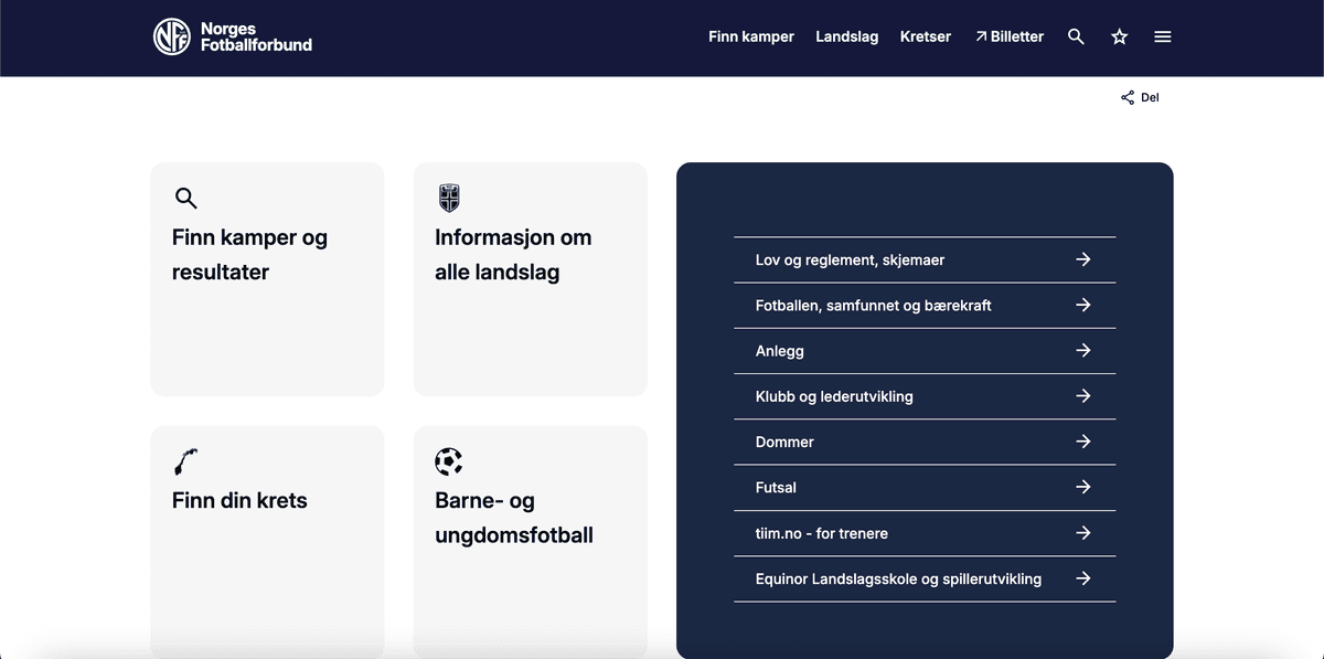 Fotball.no screenshot