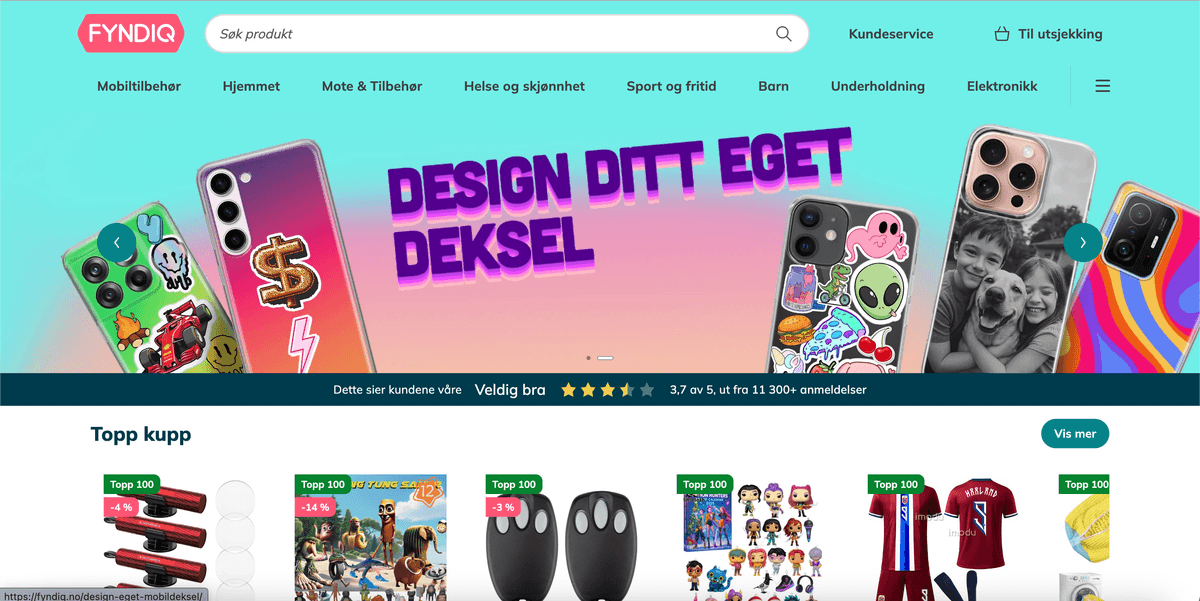 Fyndiq.no screenshot