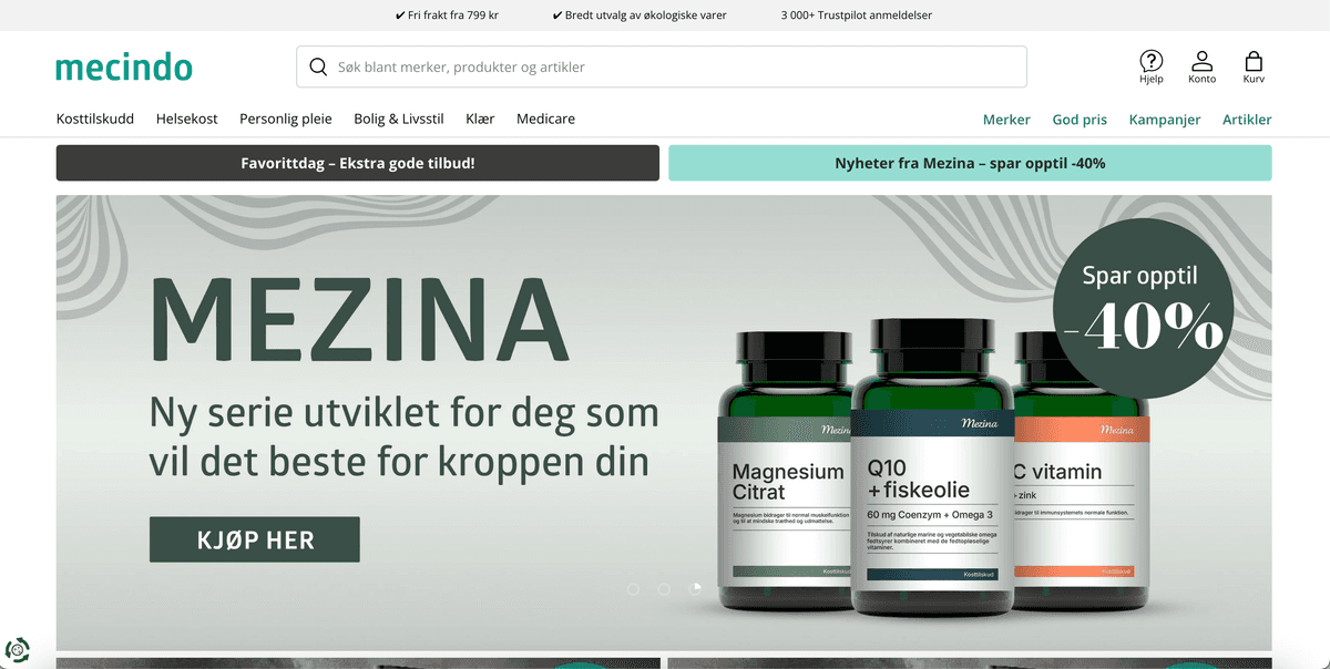 Mecindo.no screenshot