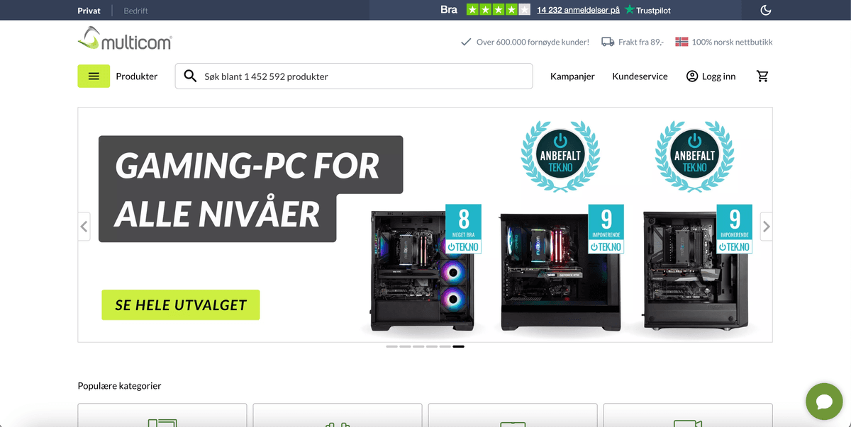 Multicom.no screenshot