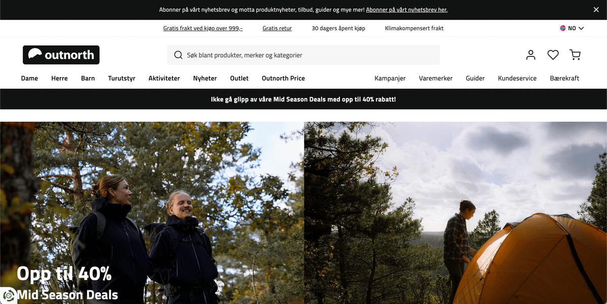 Outnorth.com screenshot