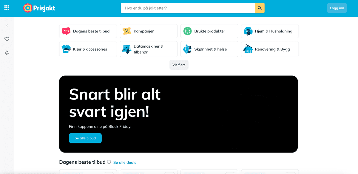 Prisjakt.no screenshot